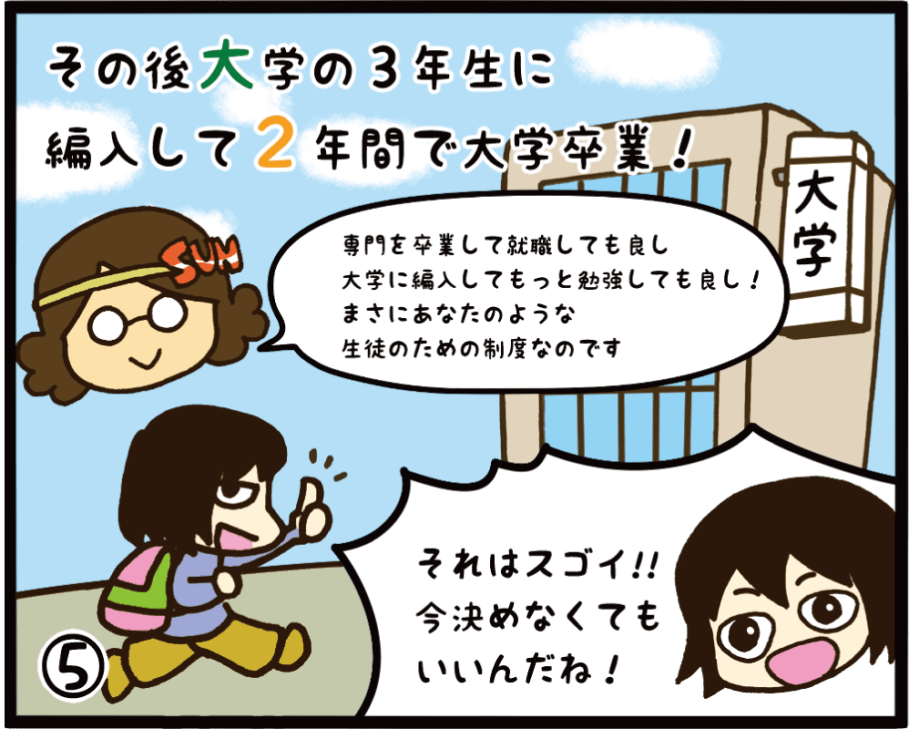 2専2大制度を利用して大卒もGET！⑤